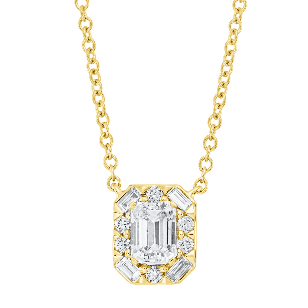 Solitaire mit Besatz Collier - 4M071