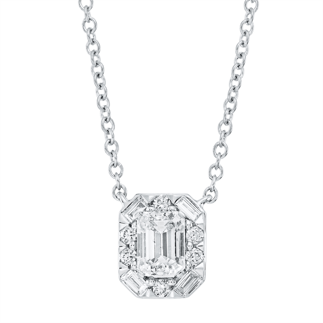 Solitaire mit Besatz Collier - 4M071