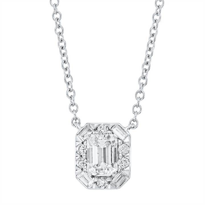 Solitaire mit Besatz Collier - 4M071