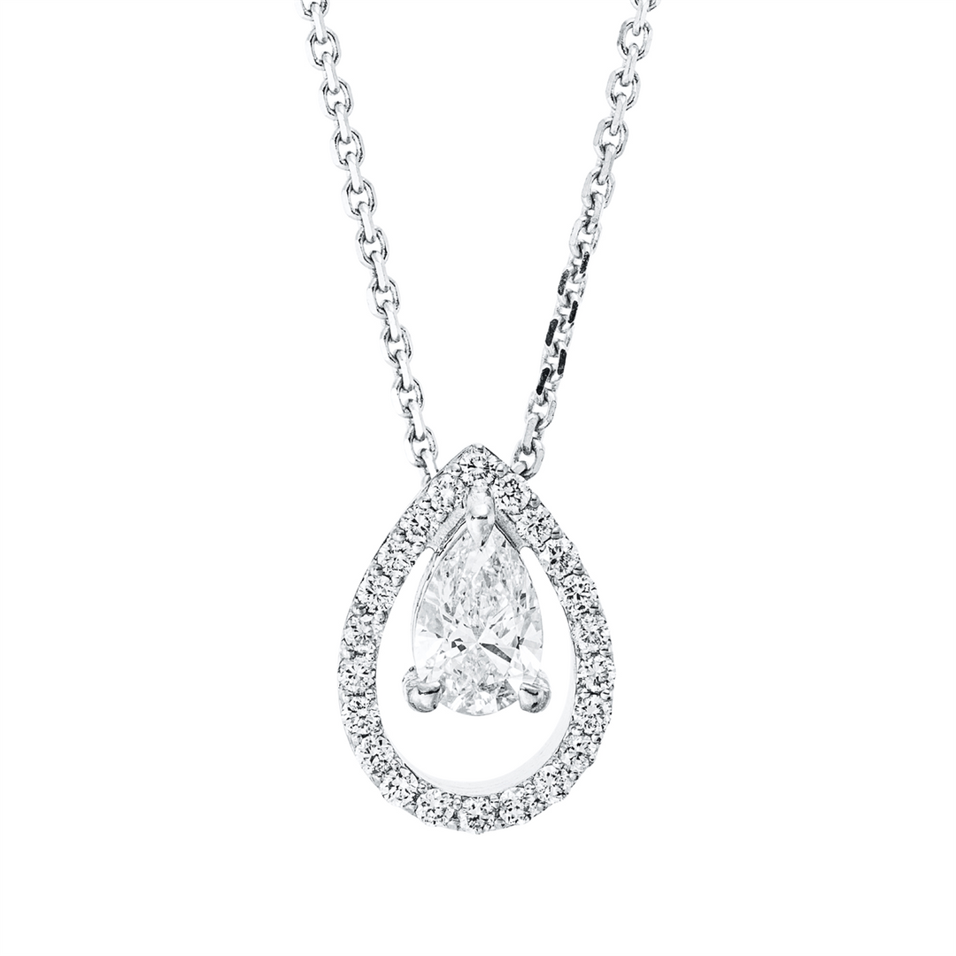 Solitaire mit Besatz Collier - 4M704
