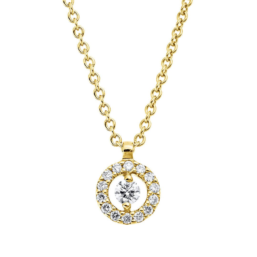 Solitaire mit Besatz Collier - 4N748