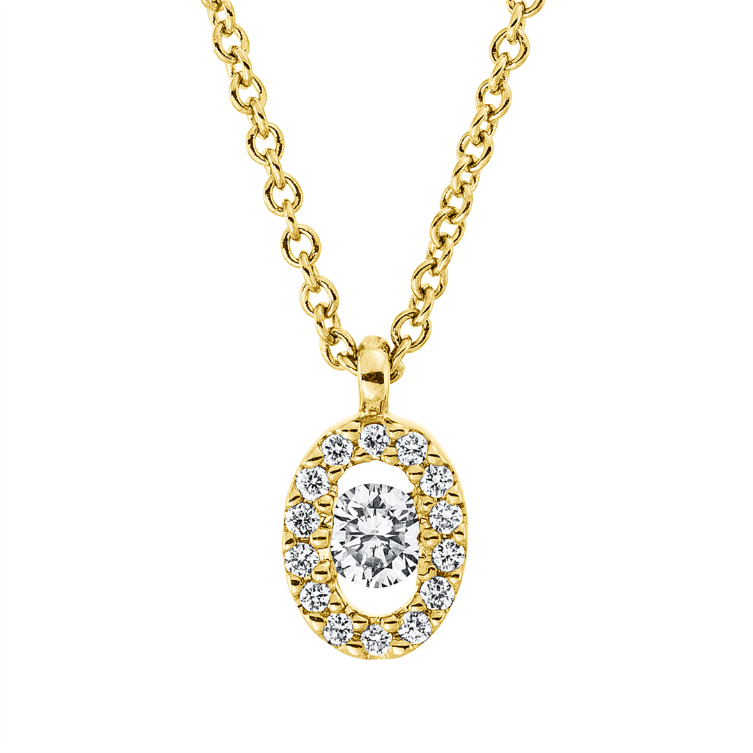 Solitaire mit Besatz Collier - 4N750