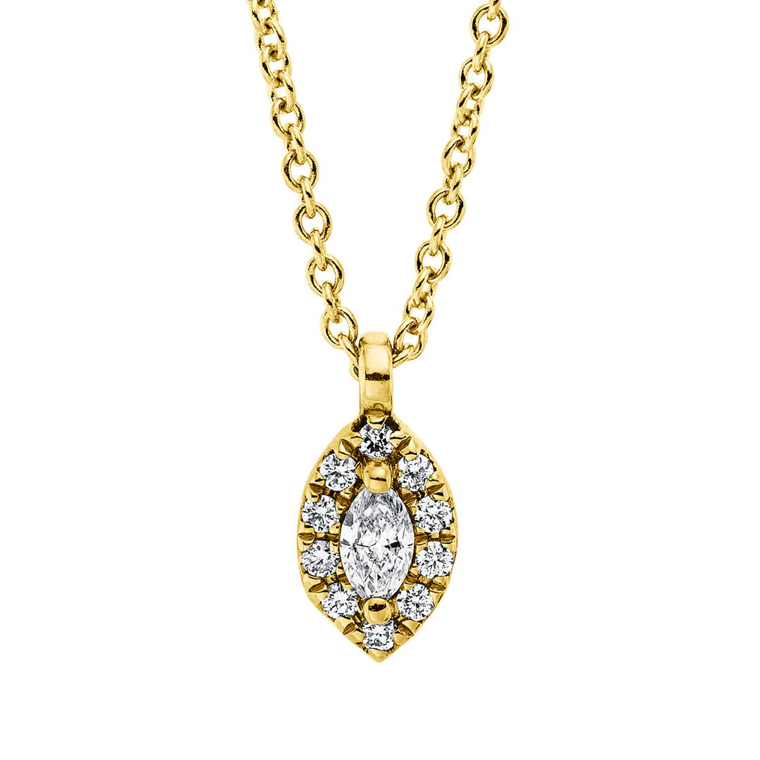 Solitaire mit Besatz Collier - 4O361