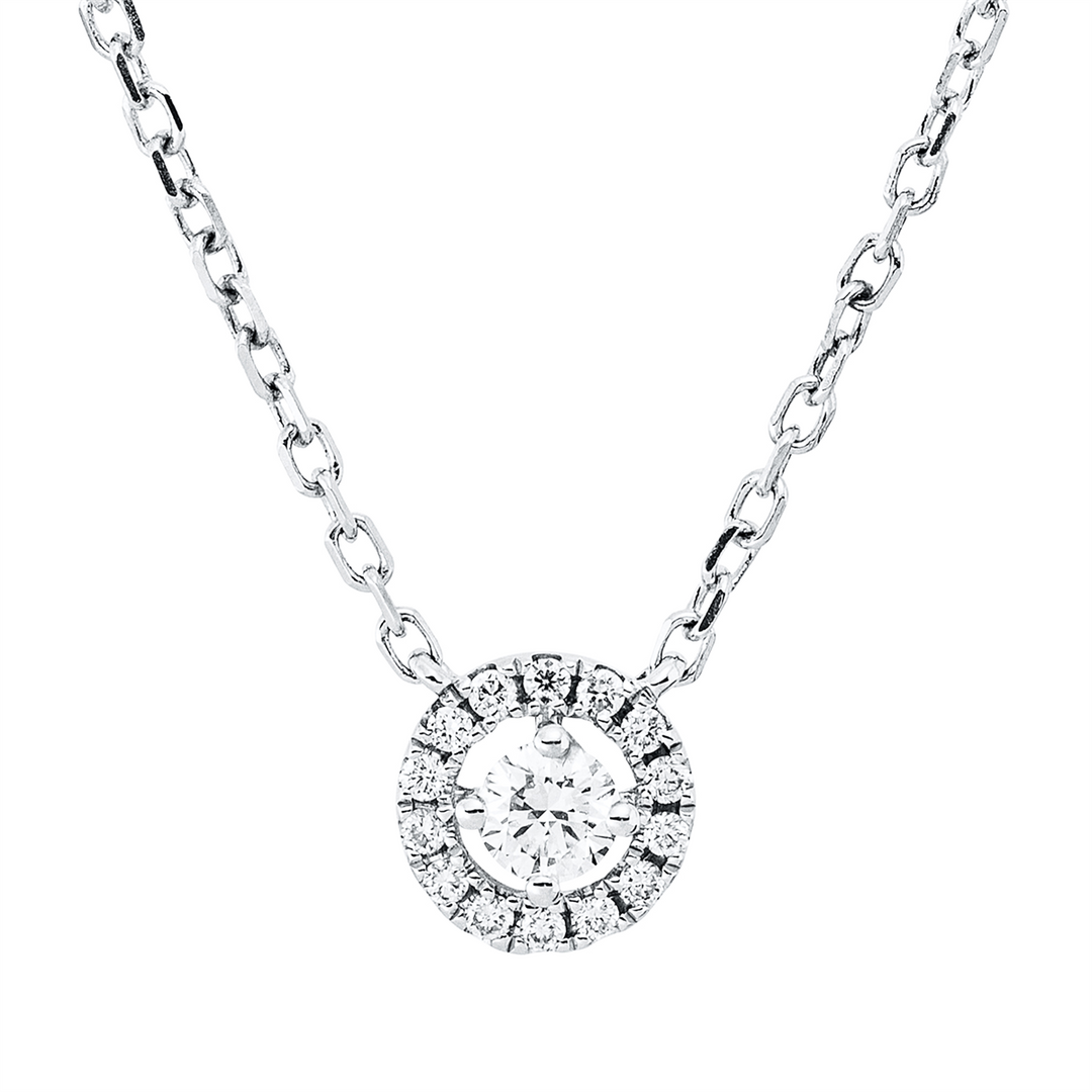 Solitaire mit Besatz Collier - 4Q371