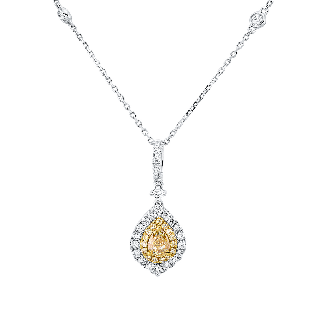 Farbiger Diamant Collier - 4Q391