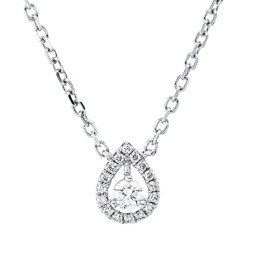 Solitaire mit Besatz Collier - 4Q400