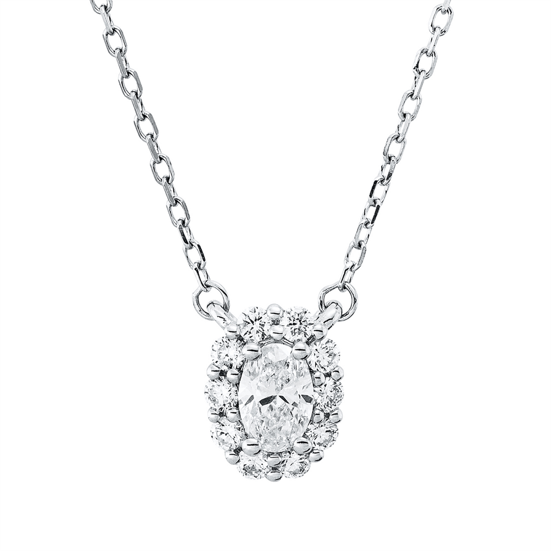 Solitaire mit Besatz Collier - 4Q515