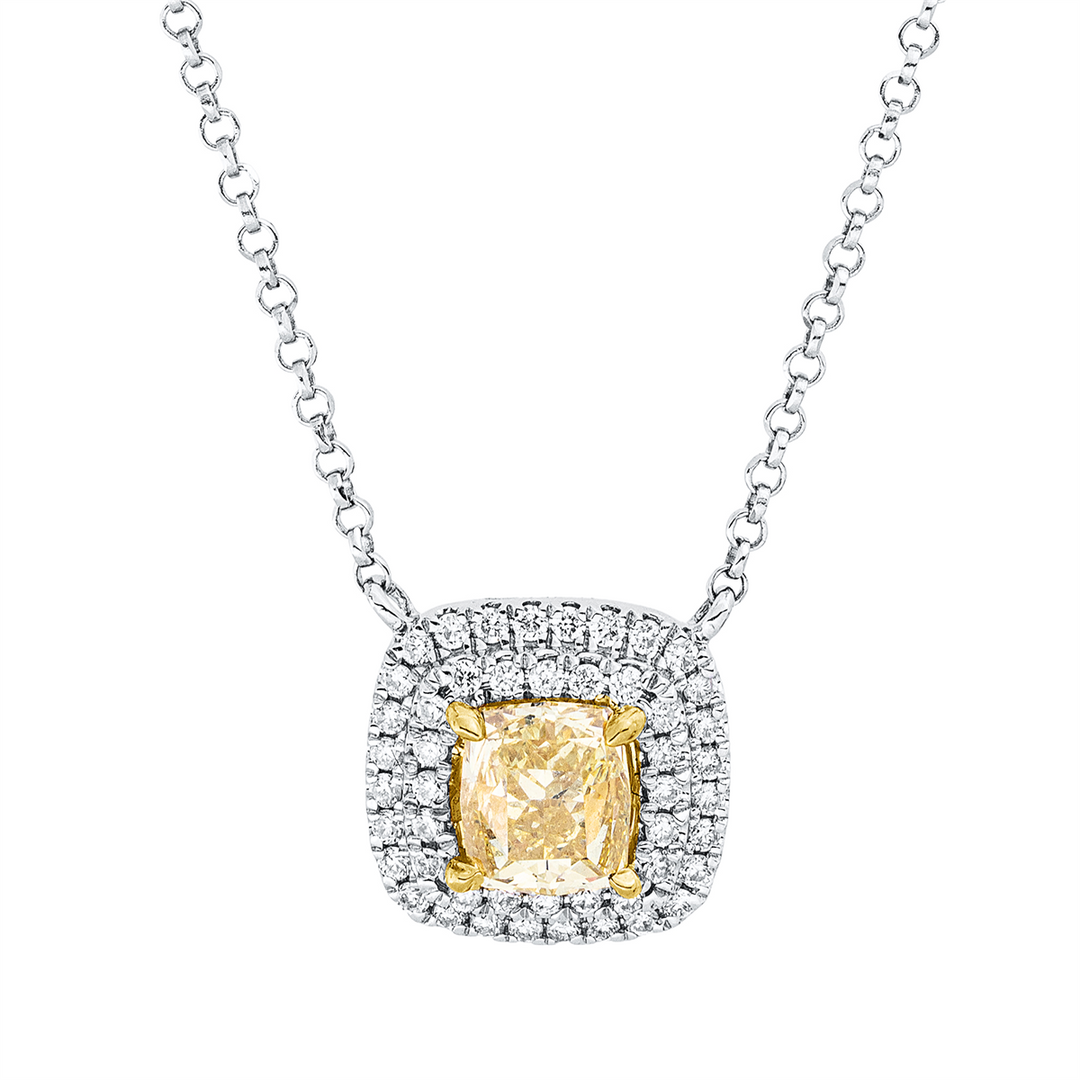 Farbiger Diamant Collier - 4Q669