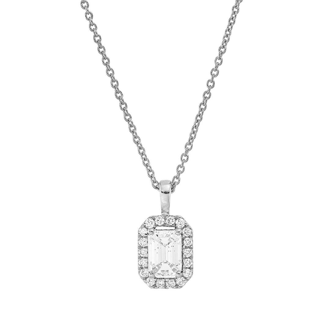 Solitaire mit Besatz Collier - 4Q788