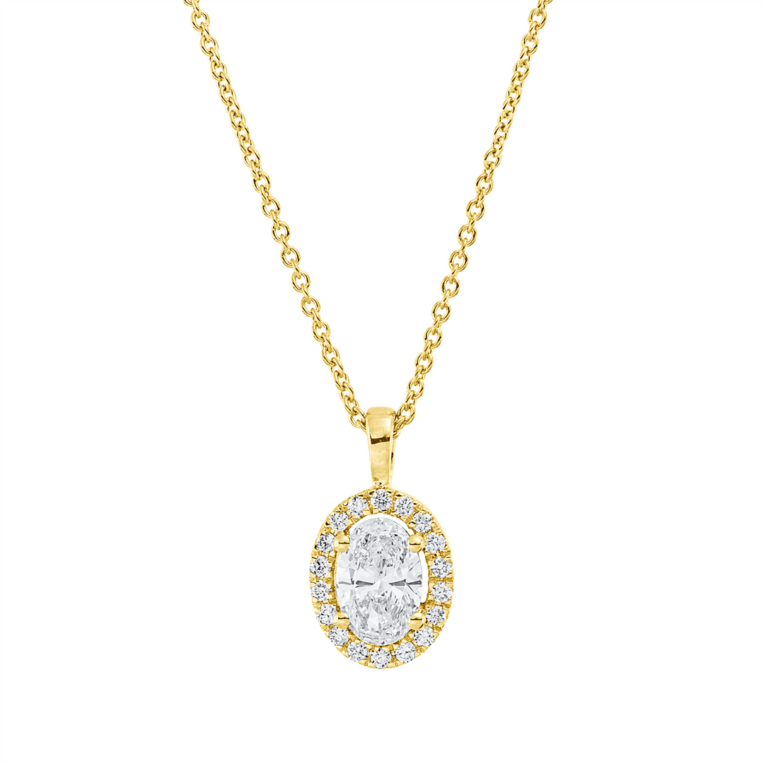 Solitaire mit Besatz Collier - 4Q789