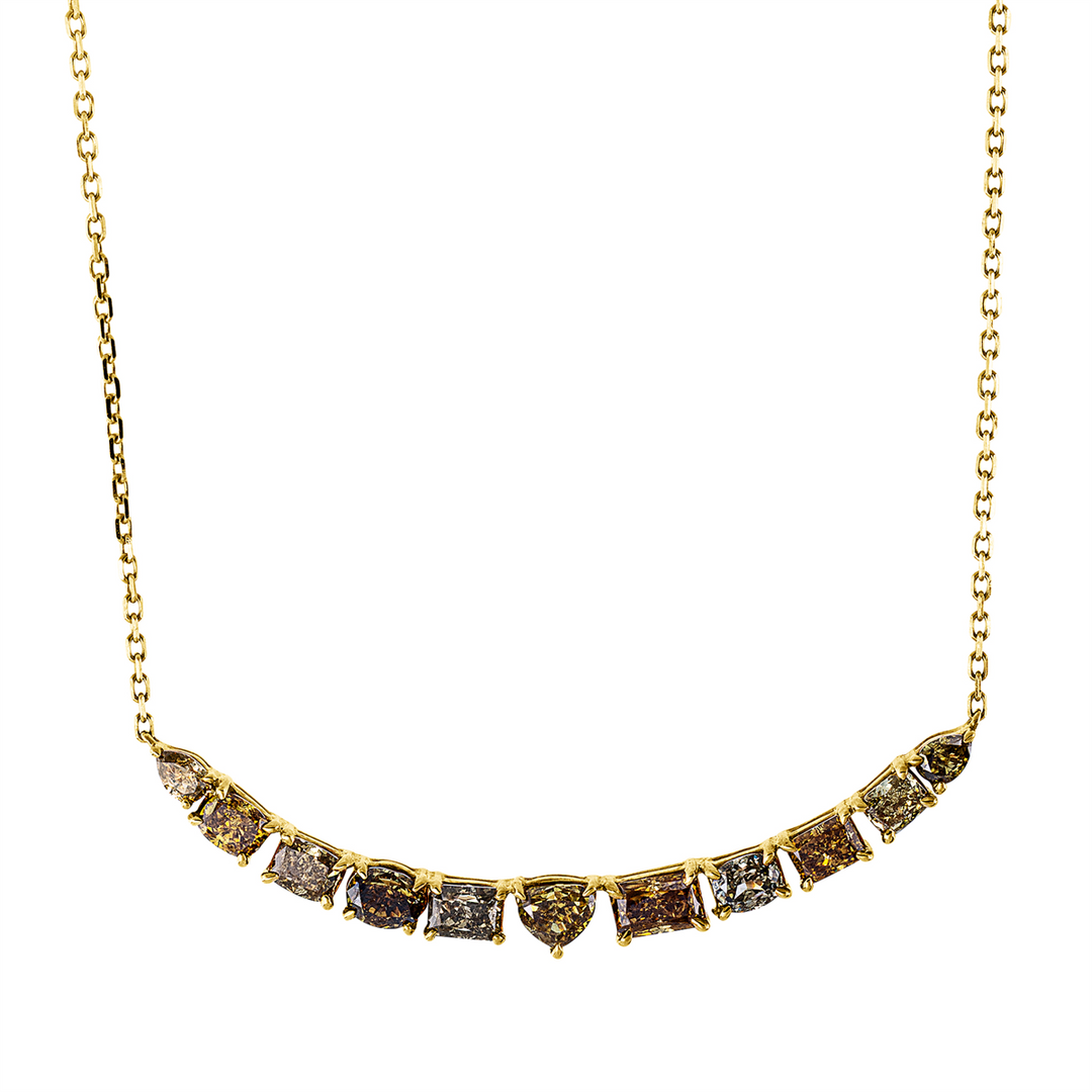 Farbiger Diamant Collier - 4R100