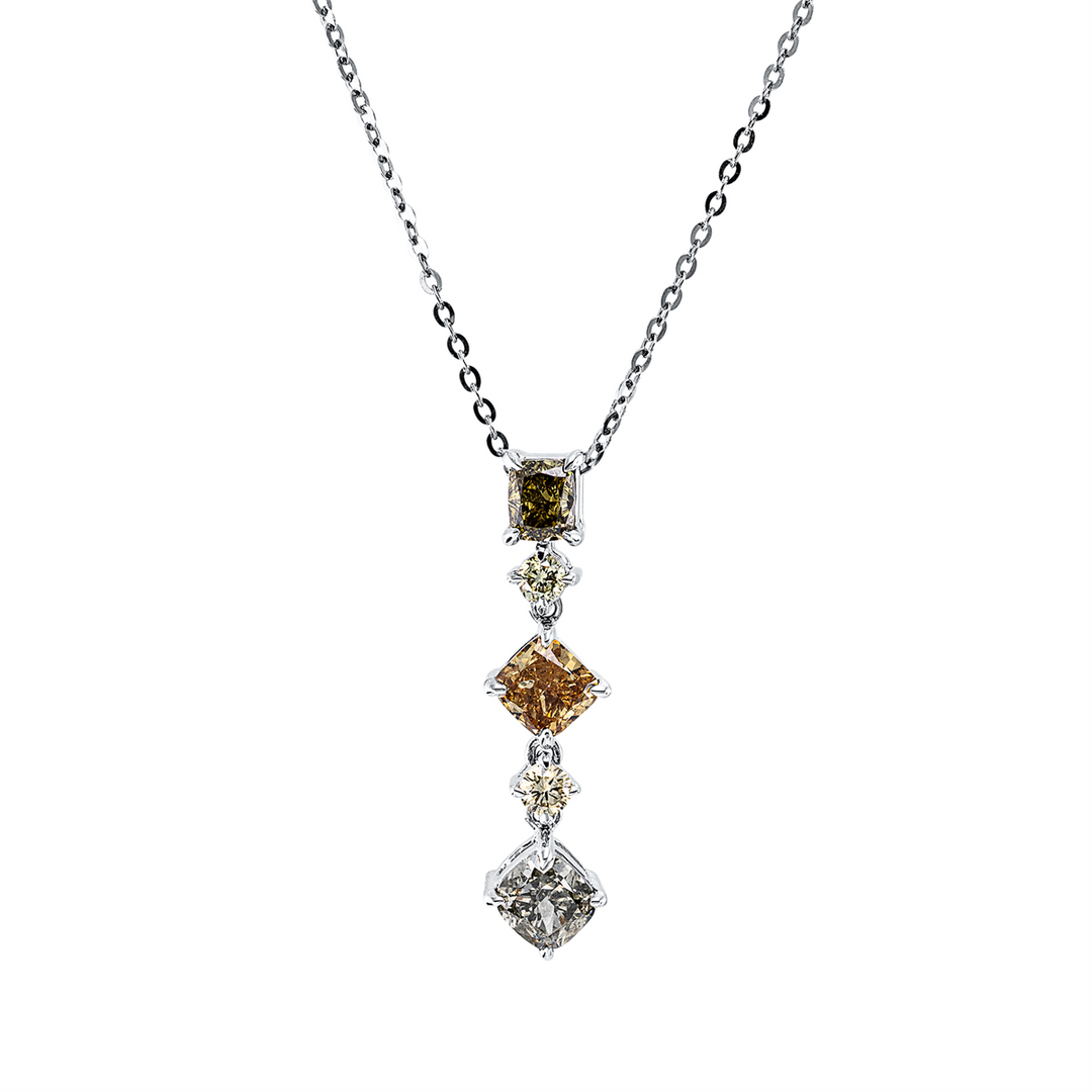 Farbiger Diamant Collier - 4R103
