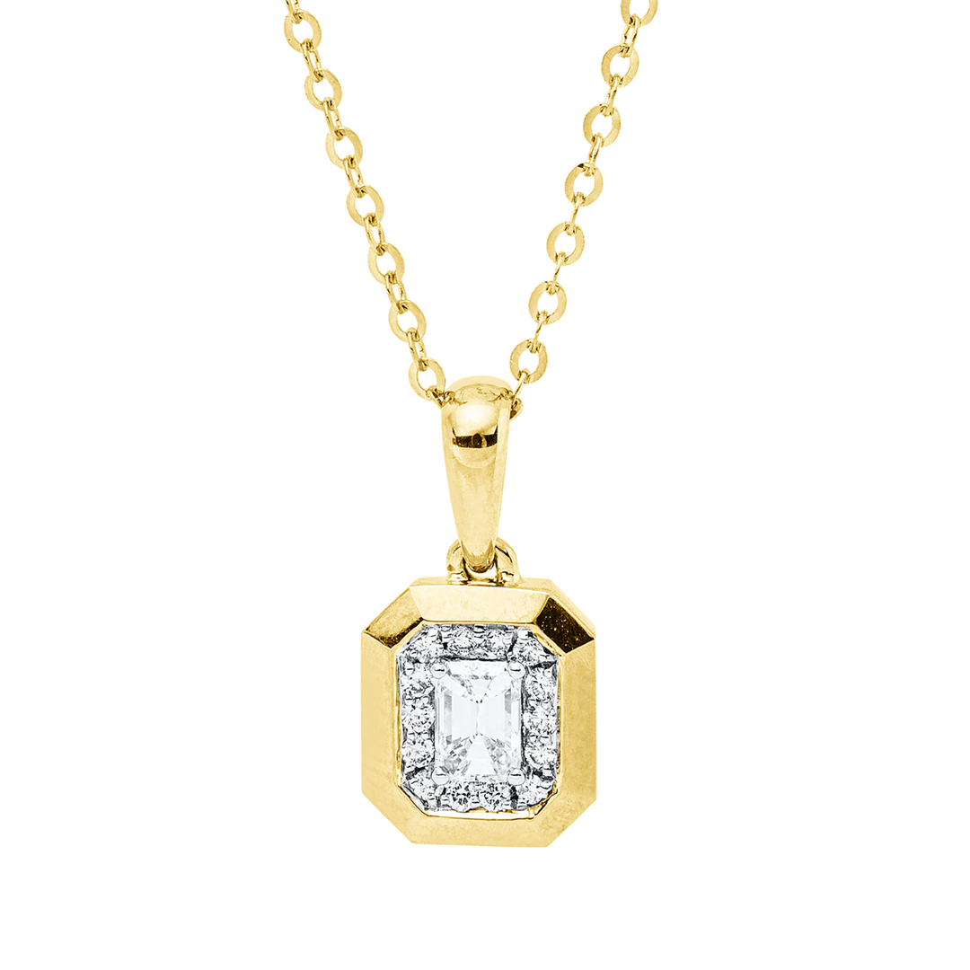 Solitaire mit Besatz Collier - 4R237