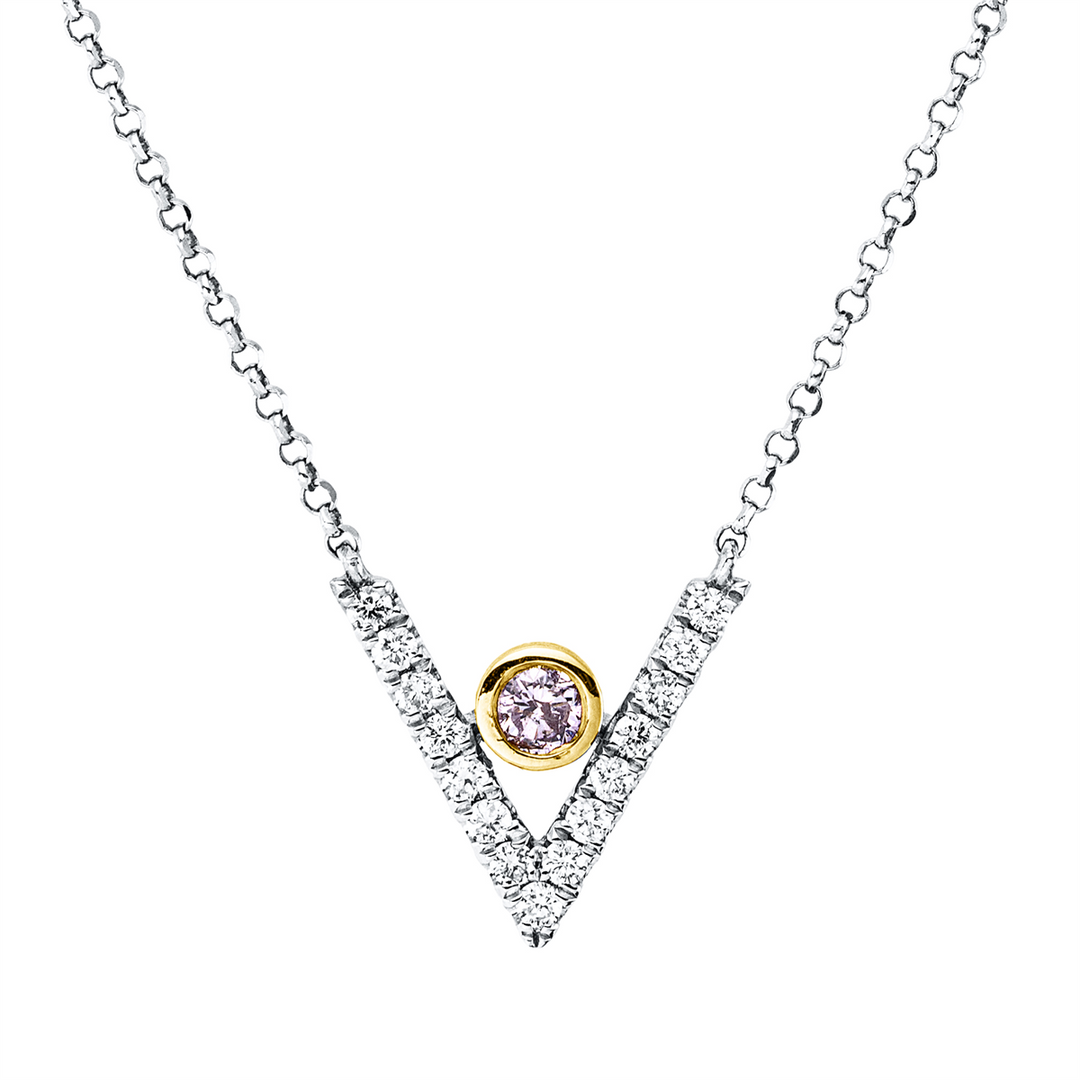 Farbiger Diamant Collier - 4R242