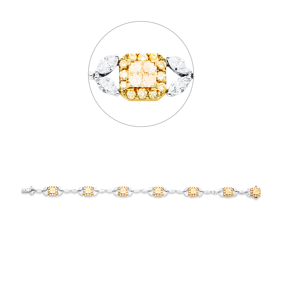 Farbiger Diamant Armband - 5G585