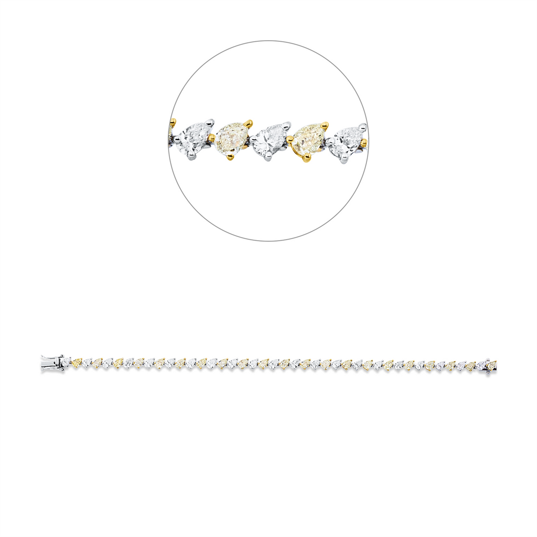Farbiger Diamant Armband - 5G774