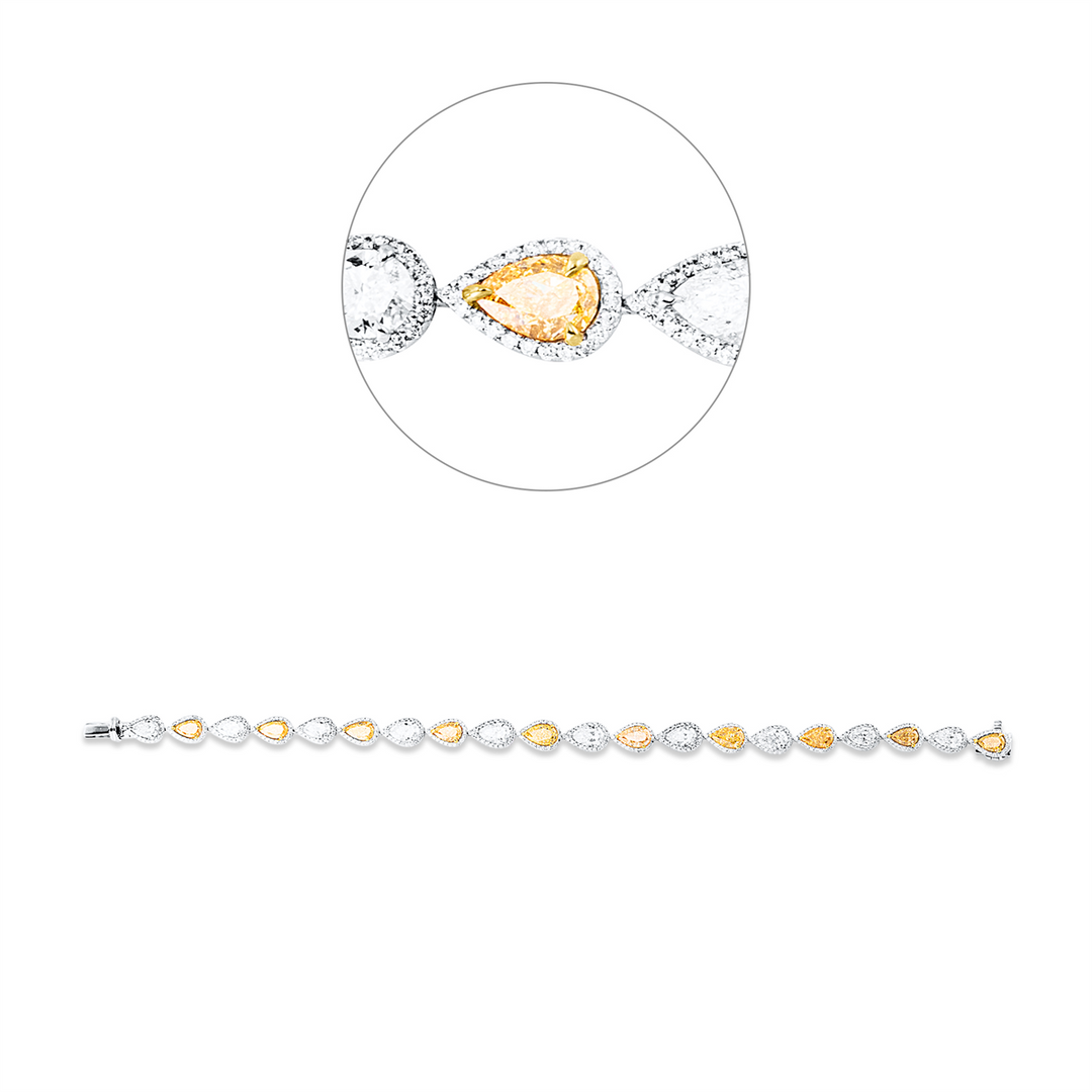 Farbiger Diamant Armband - 5G945
