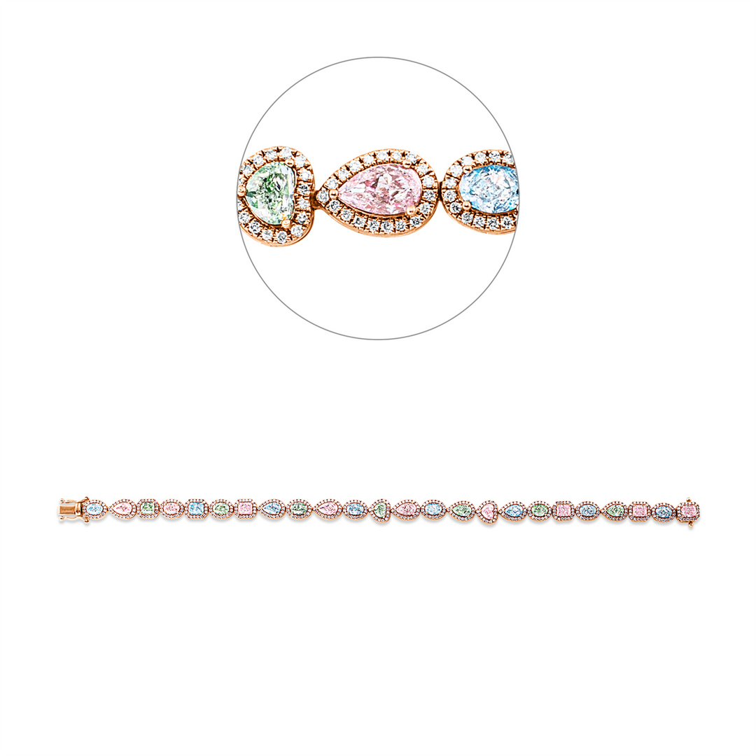 Farbiger Diamant Armband - 5H016
