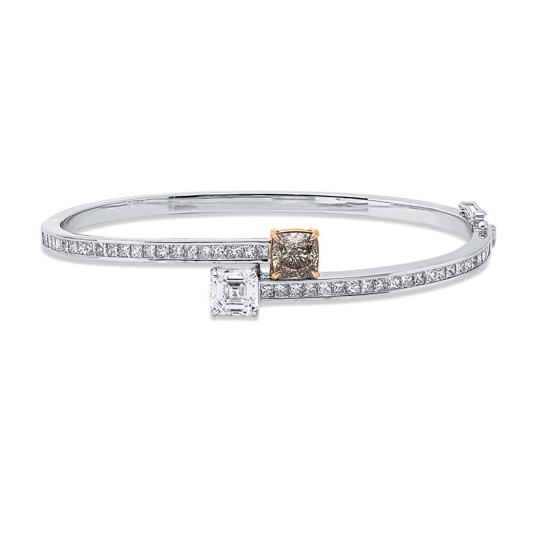 Farbiger Diamant Armreif - 6B658